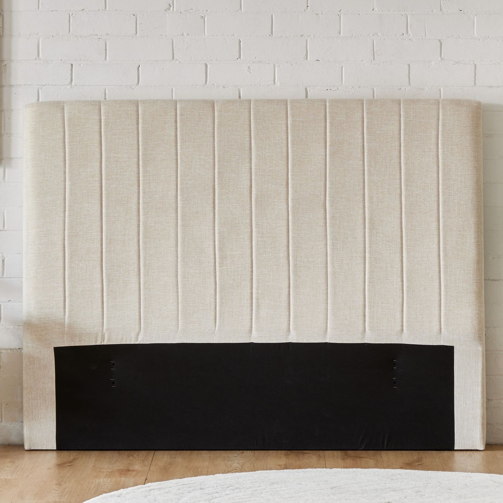 Cannes Queen Upholstered Headboard | Beige gallery detail image