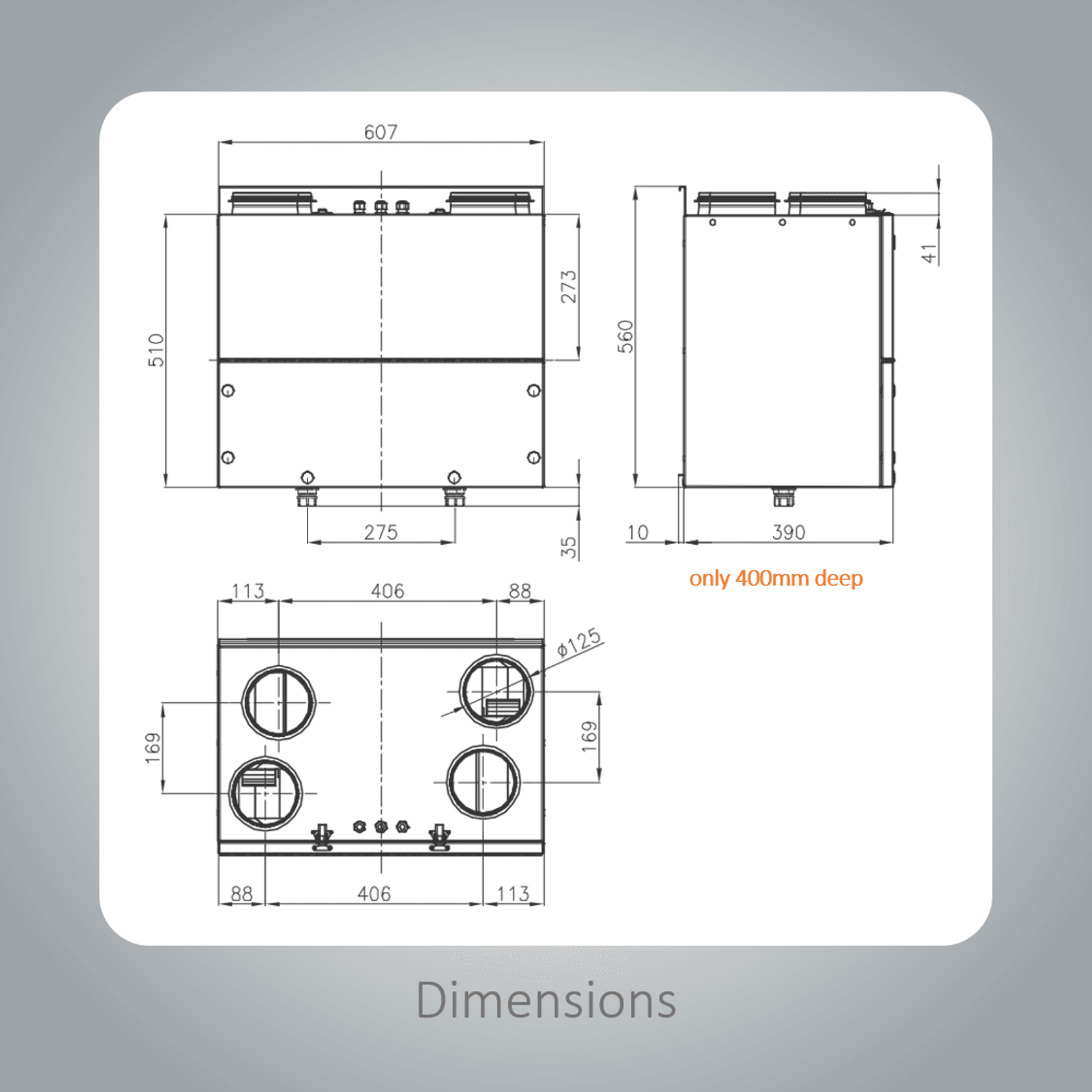 Elicent REC 320 TC – Compact MVHR Unit gallery detail image