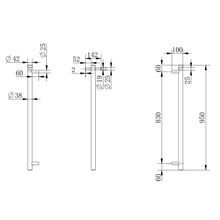 Vertical Heated Towel Rail Brushed Nickel gallery detail image