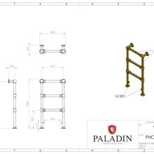 Paladin 3 Bar Ashton Towel Rail (Antique Bronze) gallery detail image
