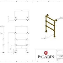 Paladin 3 Bar Ashton Towel Rail (Antique Bronze) gallery detail image