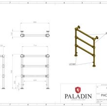 Paladin 3 Bar Ashton Towel Rail (Antique Bronze) gallery detail image