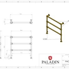 Paladin 3 Bar Ashton Towel Rail (Antique Bronze) gallery detail image