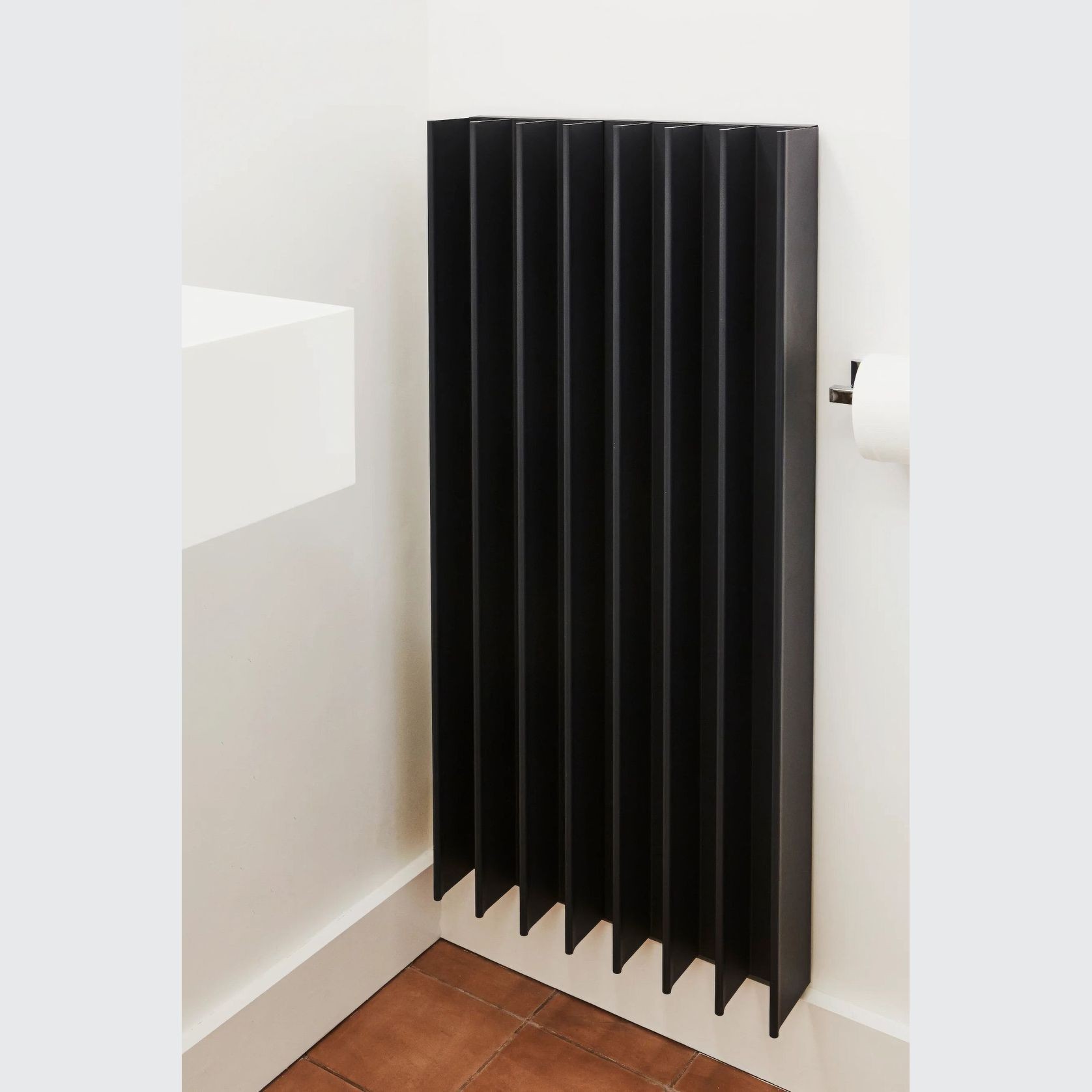 Double Gordon Heated Towel Rail | Black gallery detail image