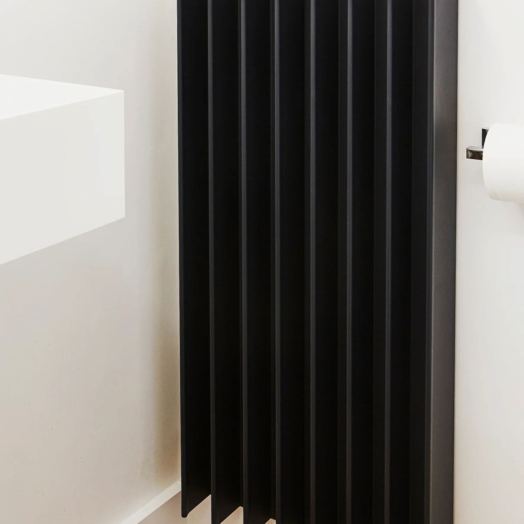Double Gordon Heated Towel Rail | Black gallery detail image