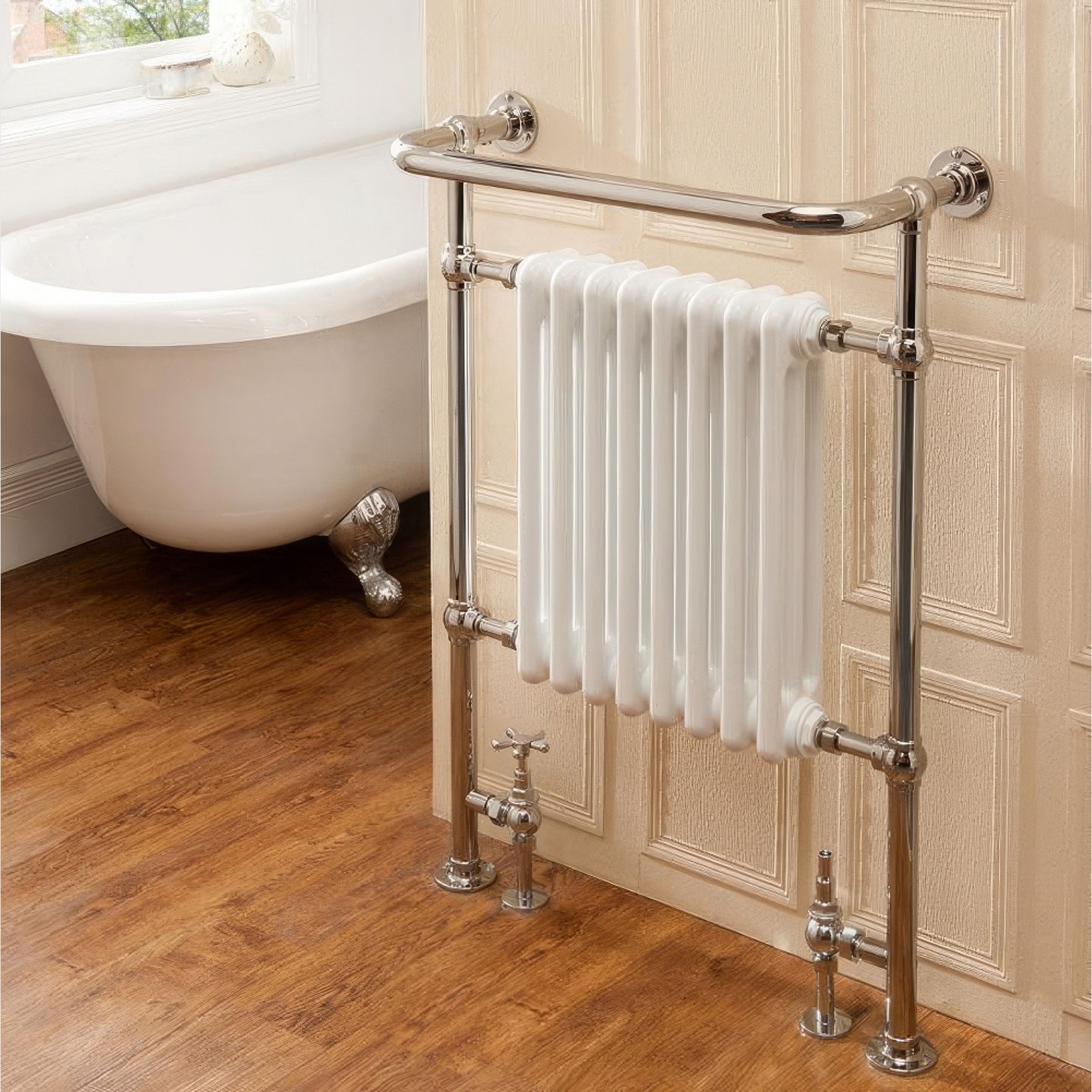 Chalfont Floor Standing Heated Towel Rail gallery detail image