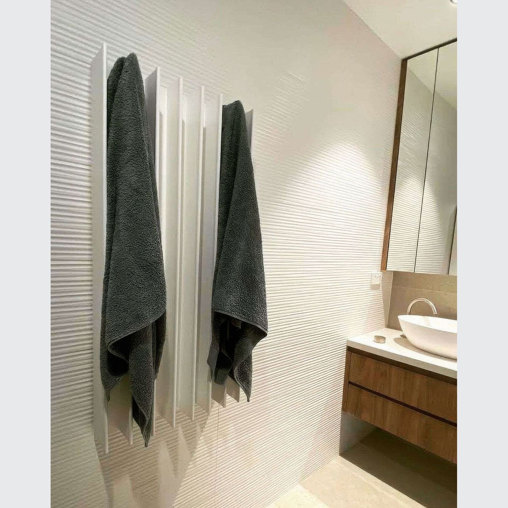 Double Gordon Heated Towel Rail | White gallery detail image