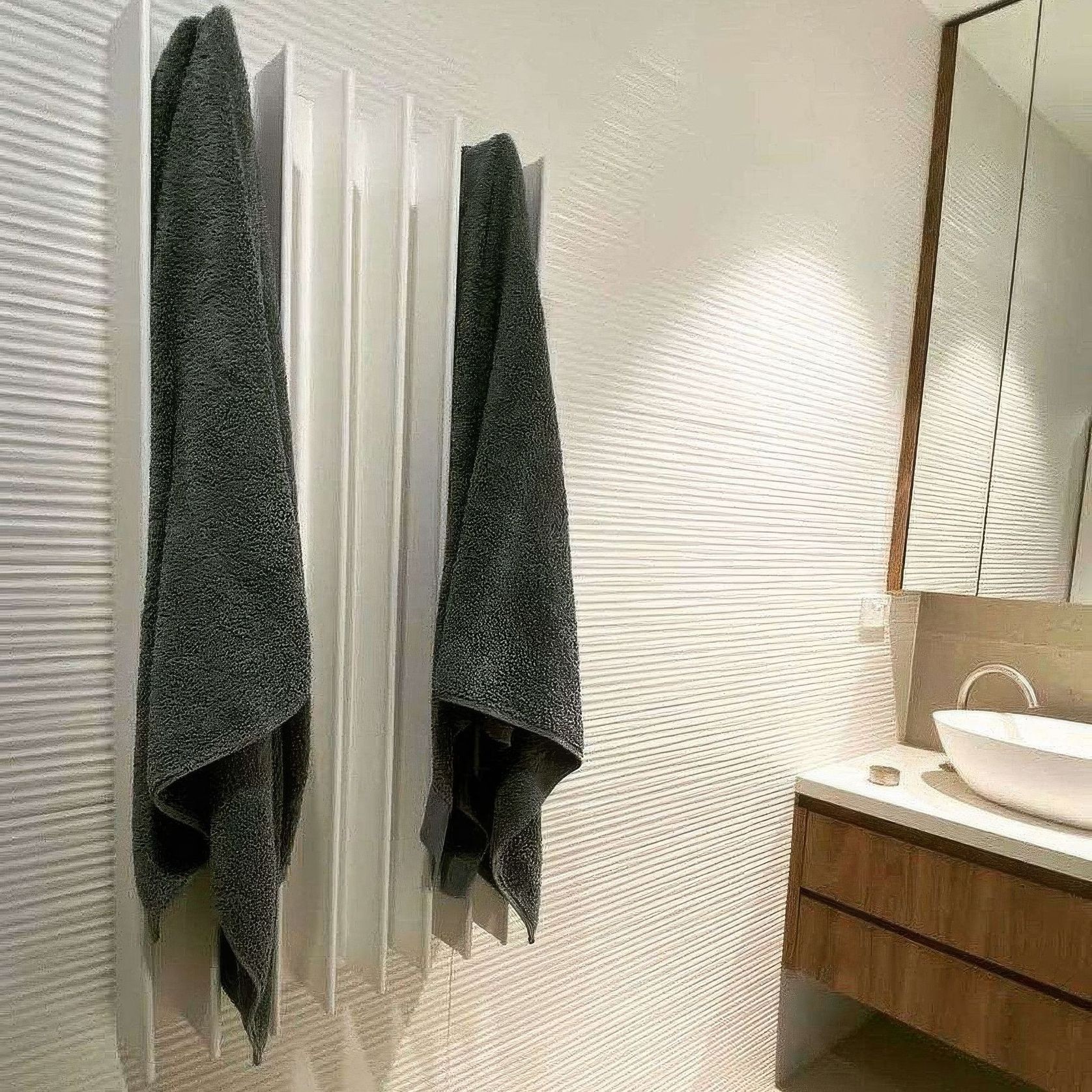 Double Gordon Heated Towel Rail | White gallery detail image