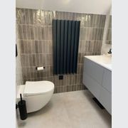 Double Gordon Heated Towel Rail | Black gallery detail image