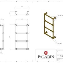 Paladin 4 Bar Belvoir Towel Rail (Antique Brass) gallery detail image