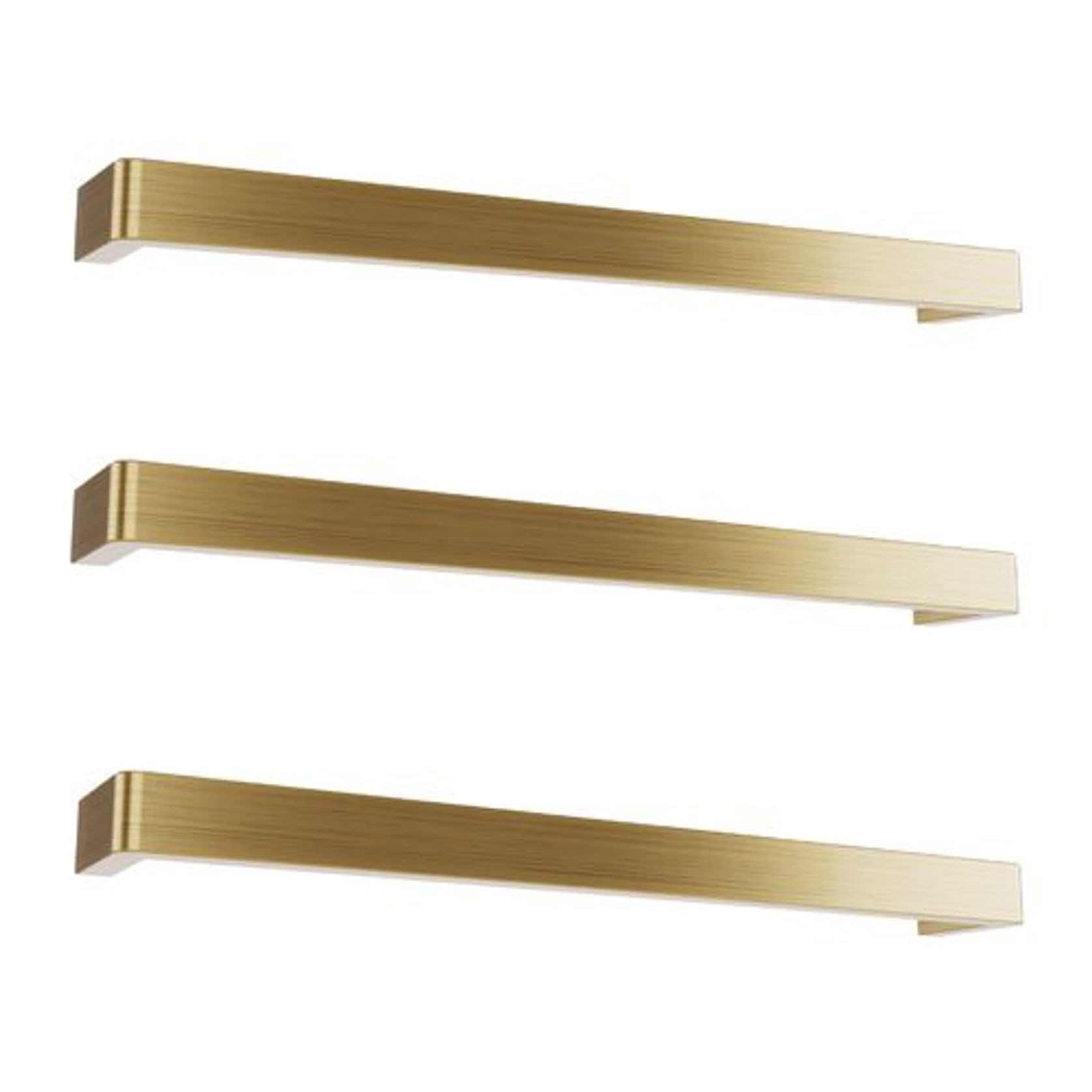 Vera Rounded Heated Towel Bar - 432mm gallery detail image