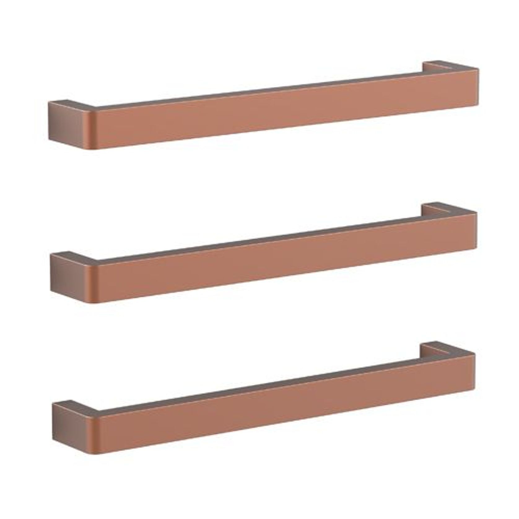 Vera Rounded Heated Towel Bar - 432mm gallery detail image