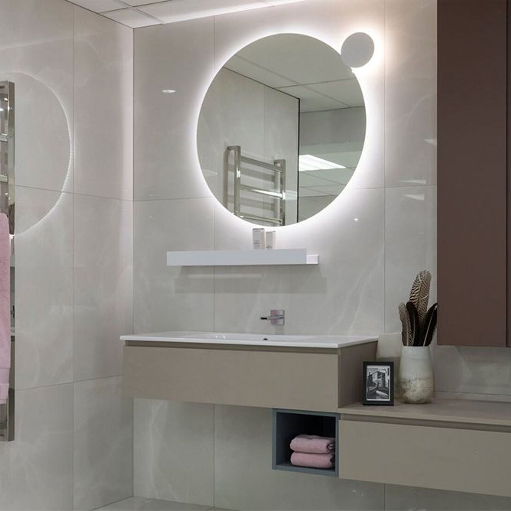 Alpha Heated Towel Rail by Casa Italiana gallery detail image