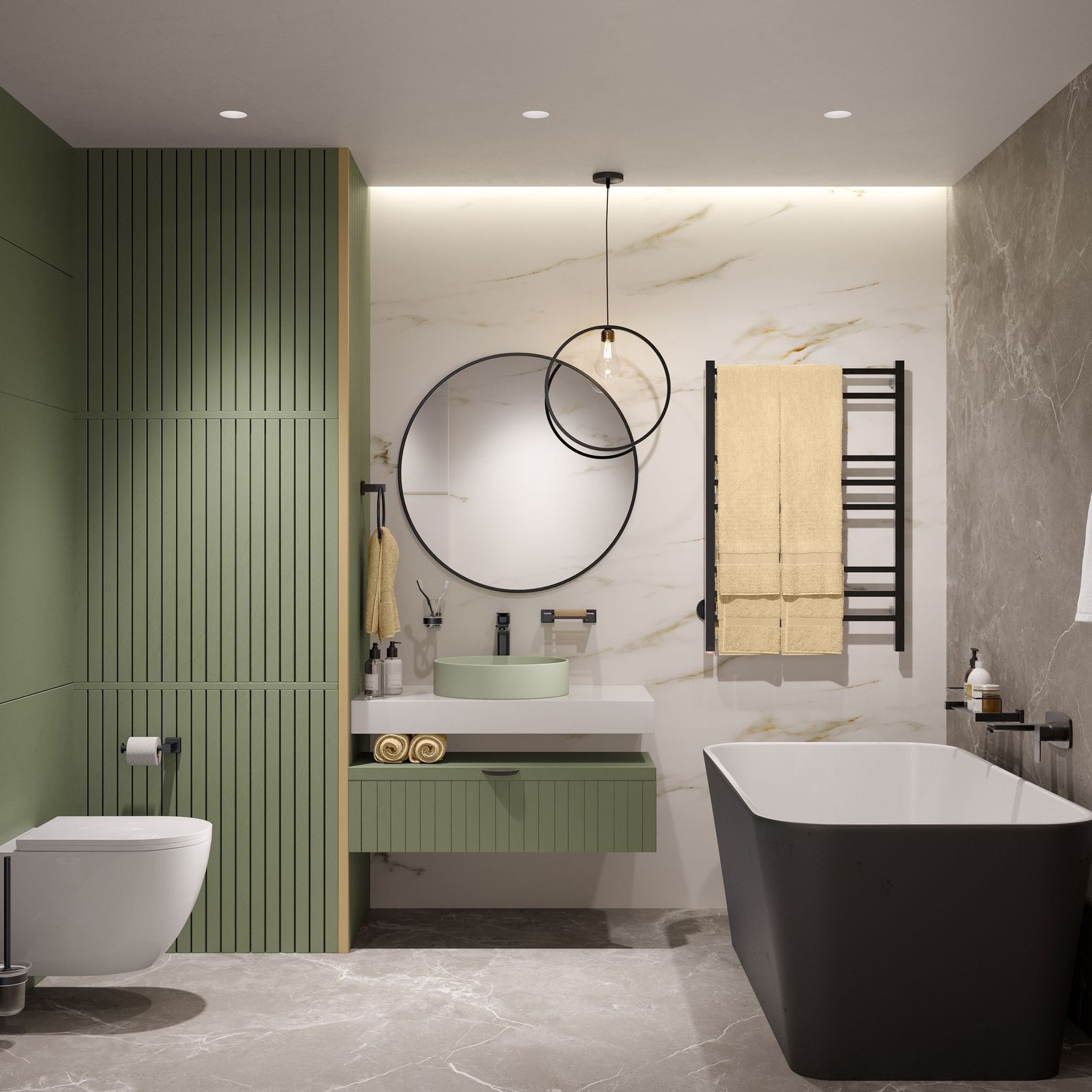 CUBIC 8 Bar 650mm Straight Heated Towel Rail with PTSelect Switch gallery detail image