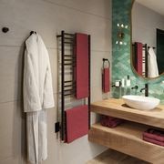 NATURAL 15 Bar 430mm Straight Heated Towel Rail with PTSelect Switch gallery detail image