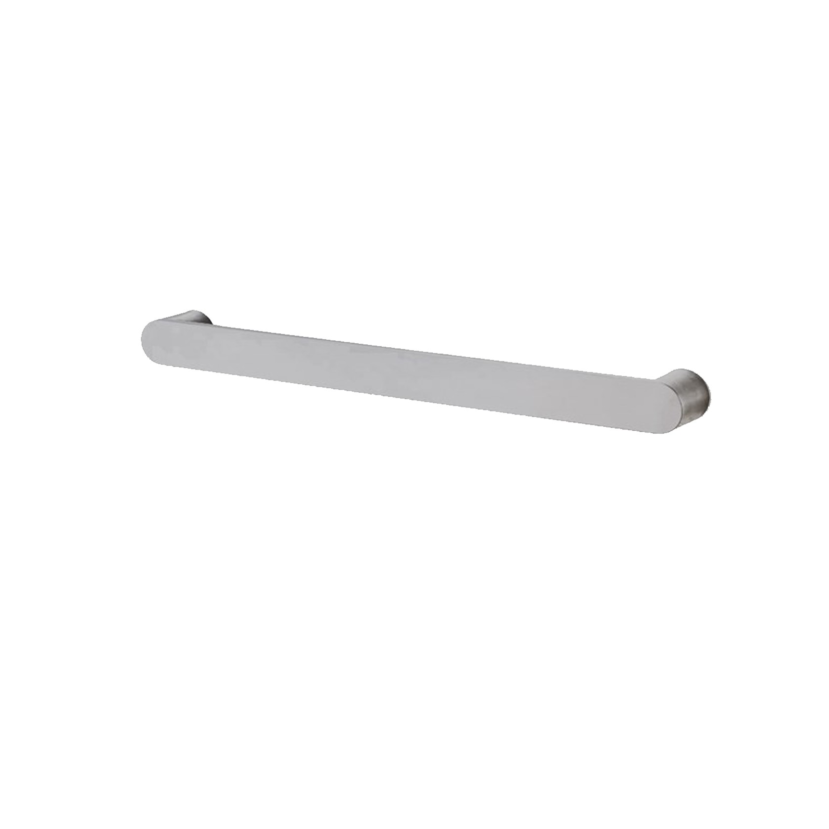 Round Horizontal Heated Towel Rail Brushed Nickel gallery detail image