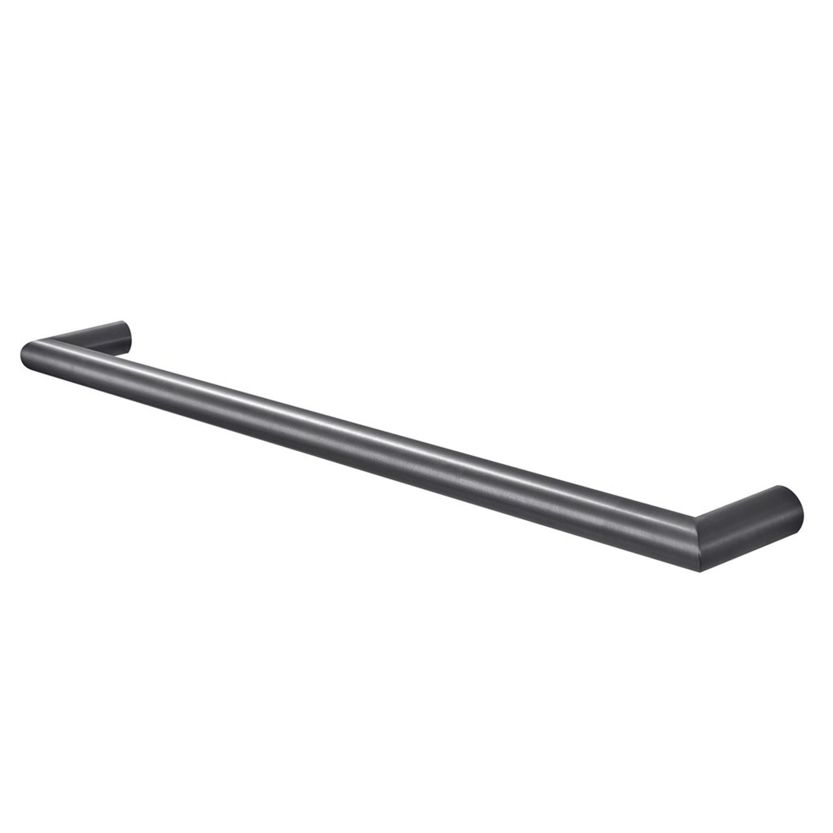 Round Horizontal Heated Towel Rail Gun Metal Grey gallery detail image