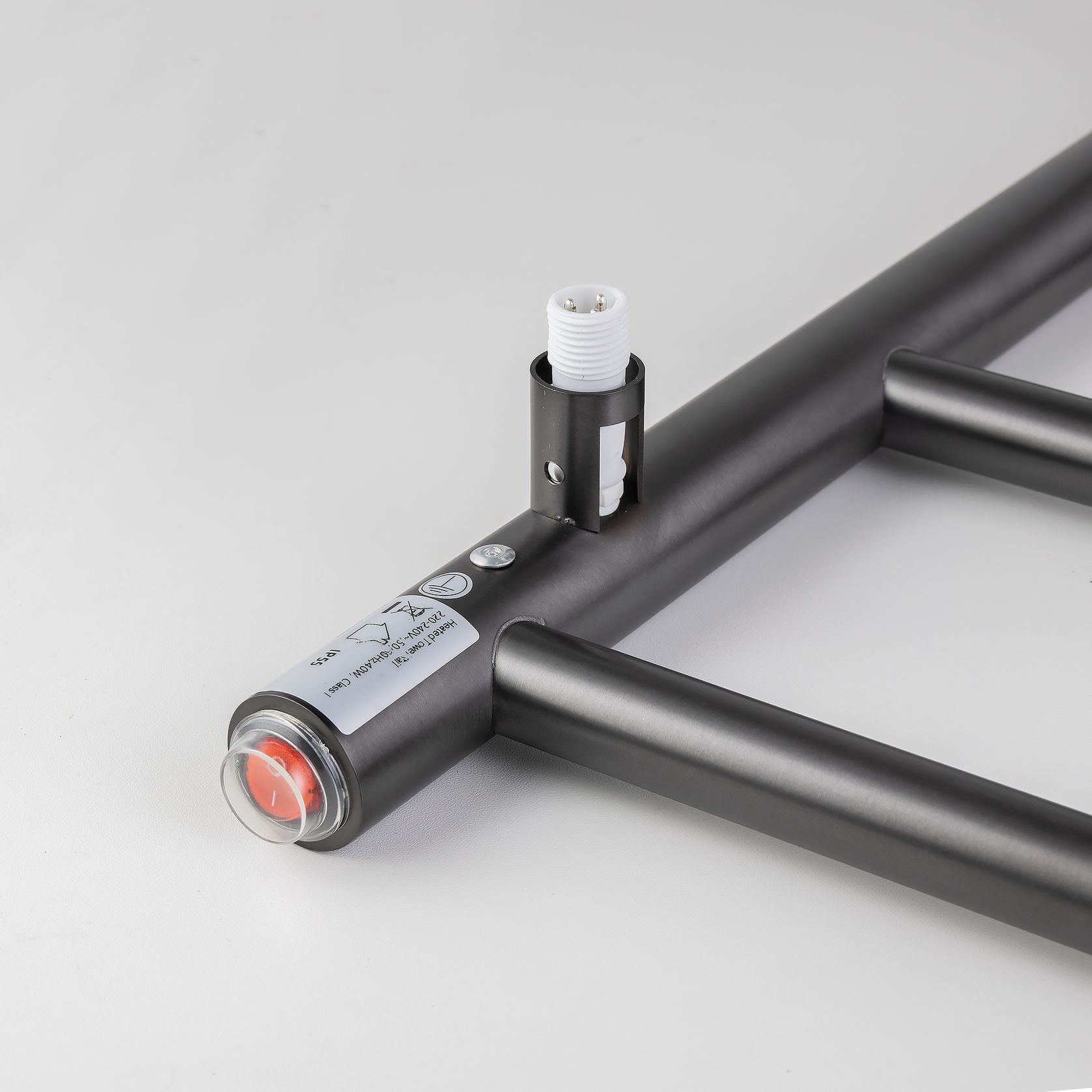 Round Electric Heated Towel Rack 4 Bars gallery detail image