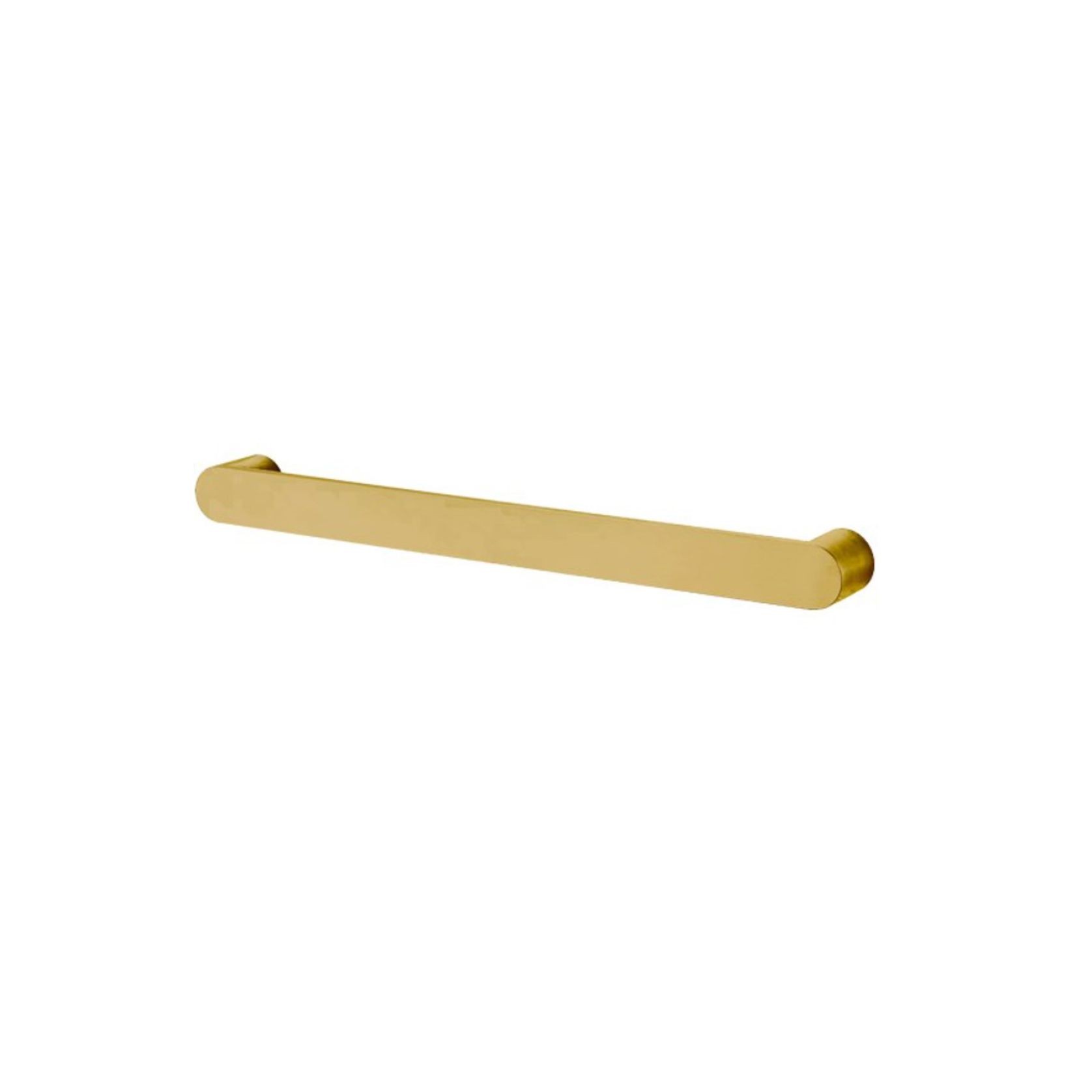 Round Horizontal Heated Towel Rail Brushed Brass gallery detail image