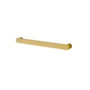 Round Horizontal Heated Towel Rail Brushed Brass gallery detail image
