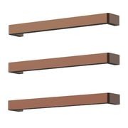 Vera Rounded Heated Towel Bar - 632mm gallery detail image