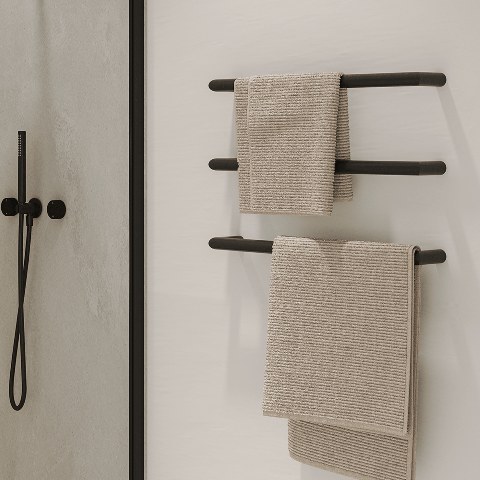 Calora Heated Towel Rail 1 Bar gallery detail image