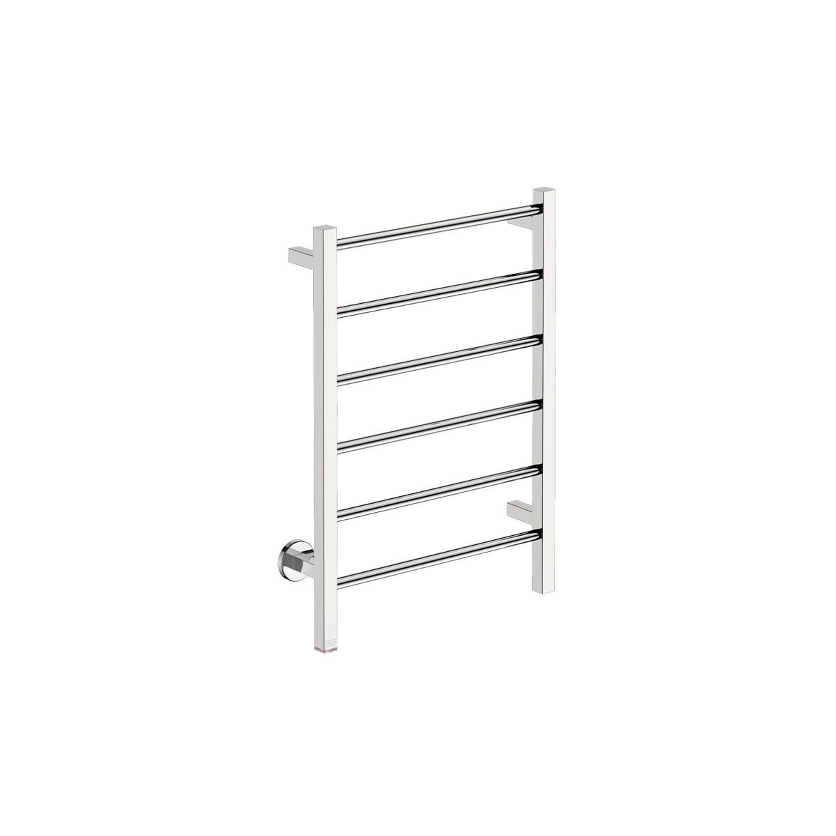 CONTOUR 6 Bar 530mm Straight Heated Towel Rail with PTSelect Switch gallery detail image
