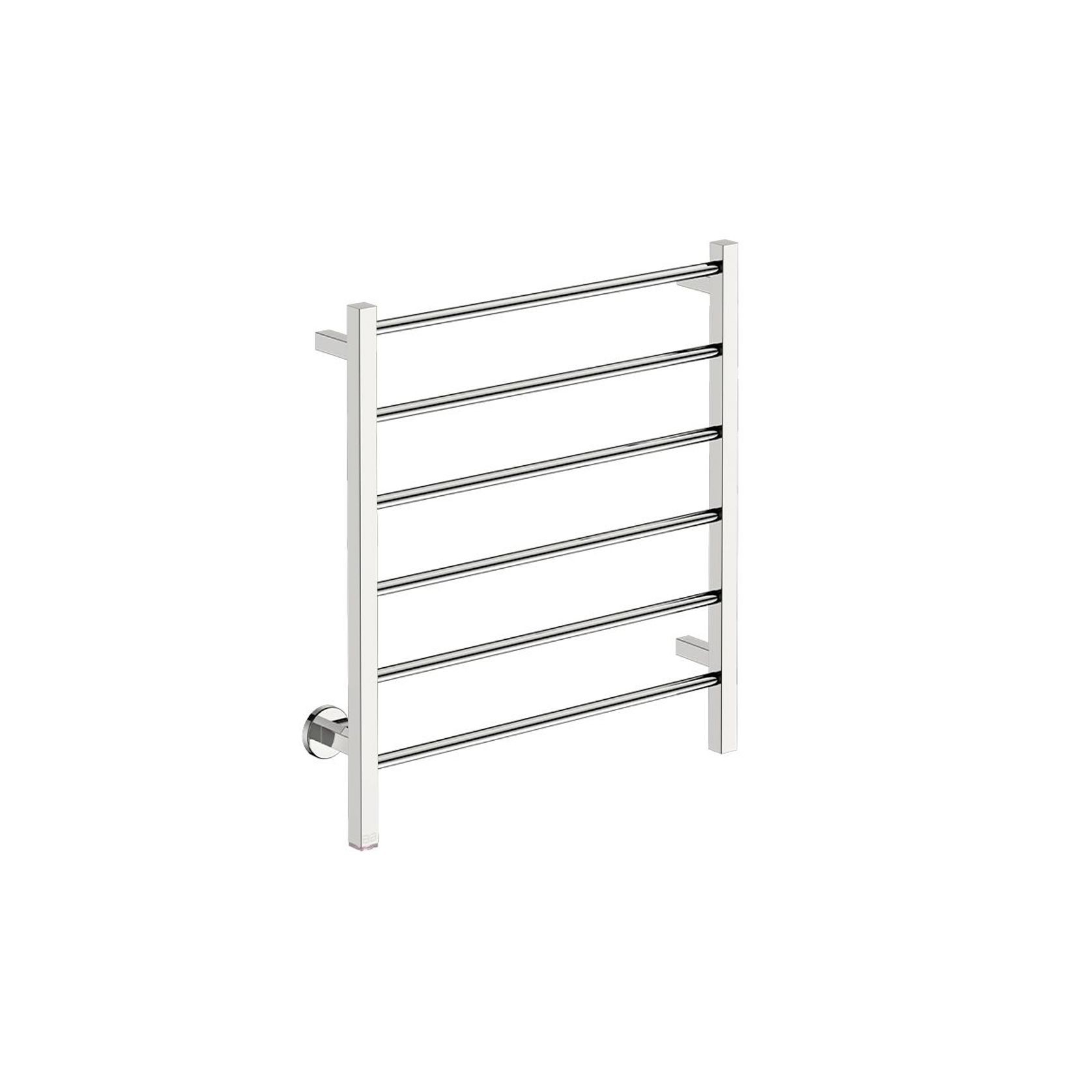CONTOUR 6 Bar 650mm Straight Heated Towel Rail with PTSelect Switch gallery detail image