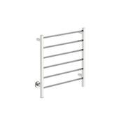 CONTOUR 6 Bar 650mm Straight Heated Towel Rail with PTSelect Switch gallery detail image