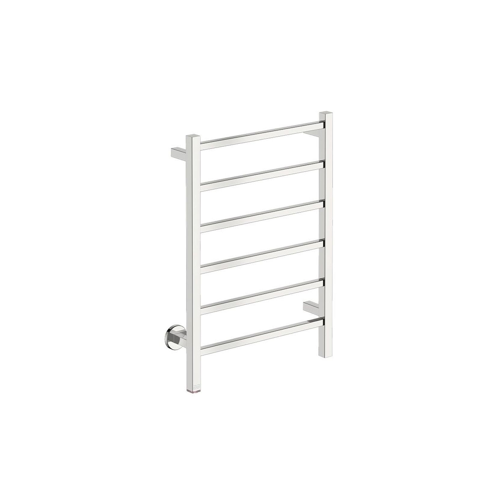 CUBIC 6 Bar 530mm Straight Heated Towel Rail with PTSelect Switch gallery detail image