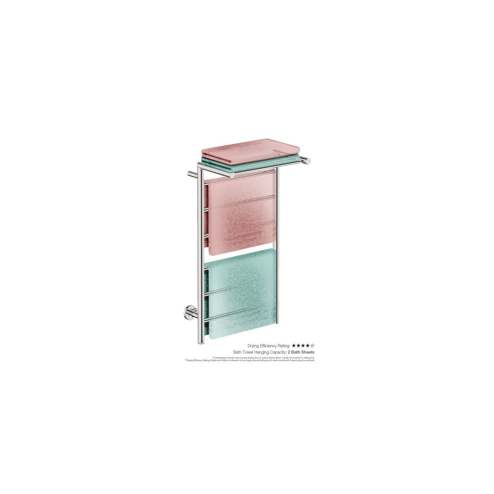 EDGE 10 Bar 500mm Straight Heated Towel Rail gallery detail image