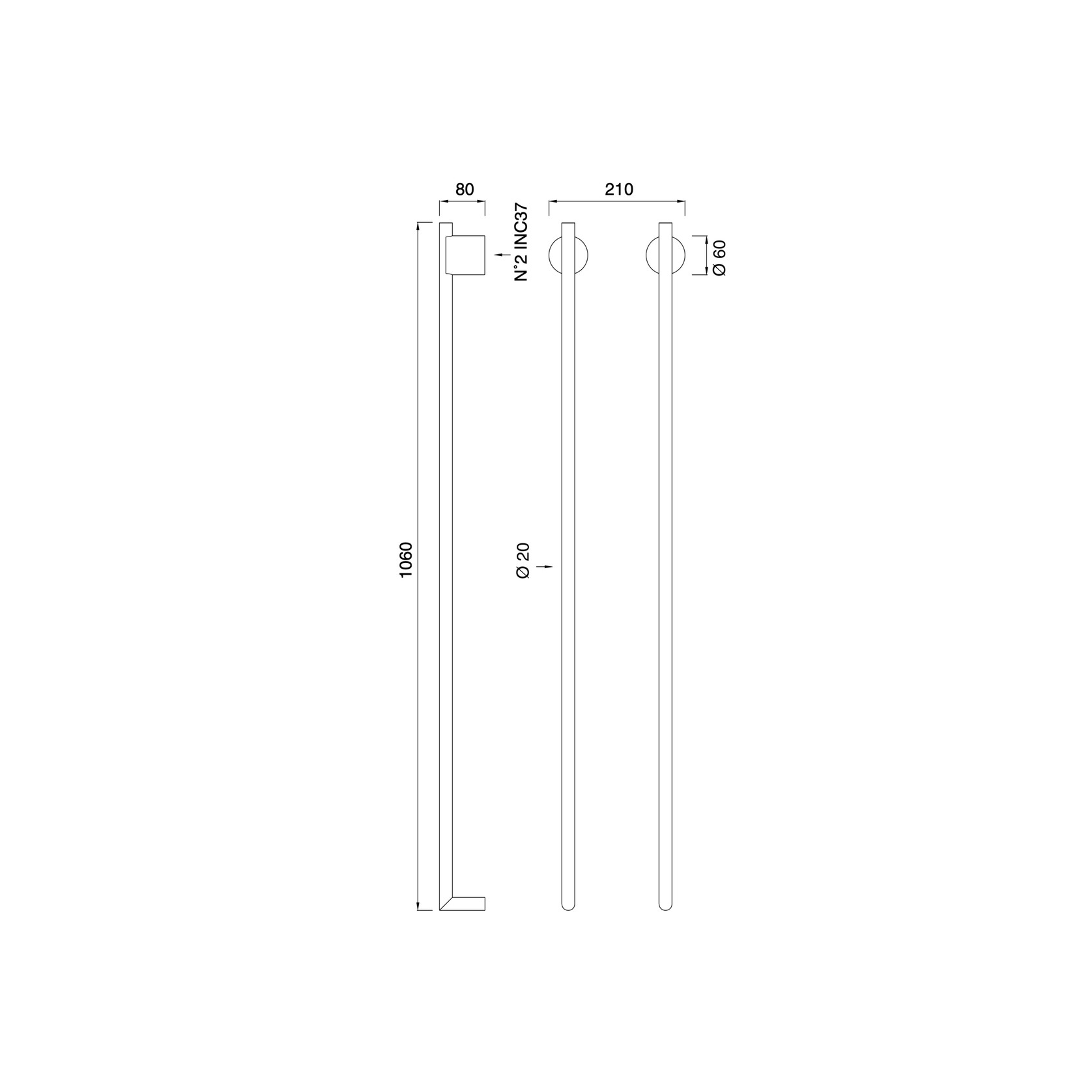 EQUILIBRIO Towel Warmer by CEA gallery detail image