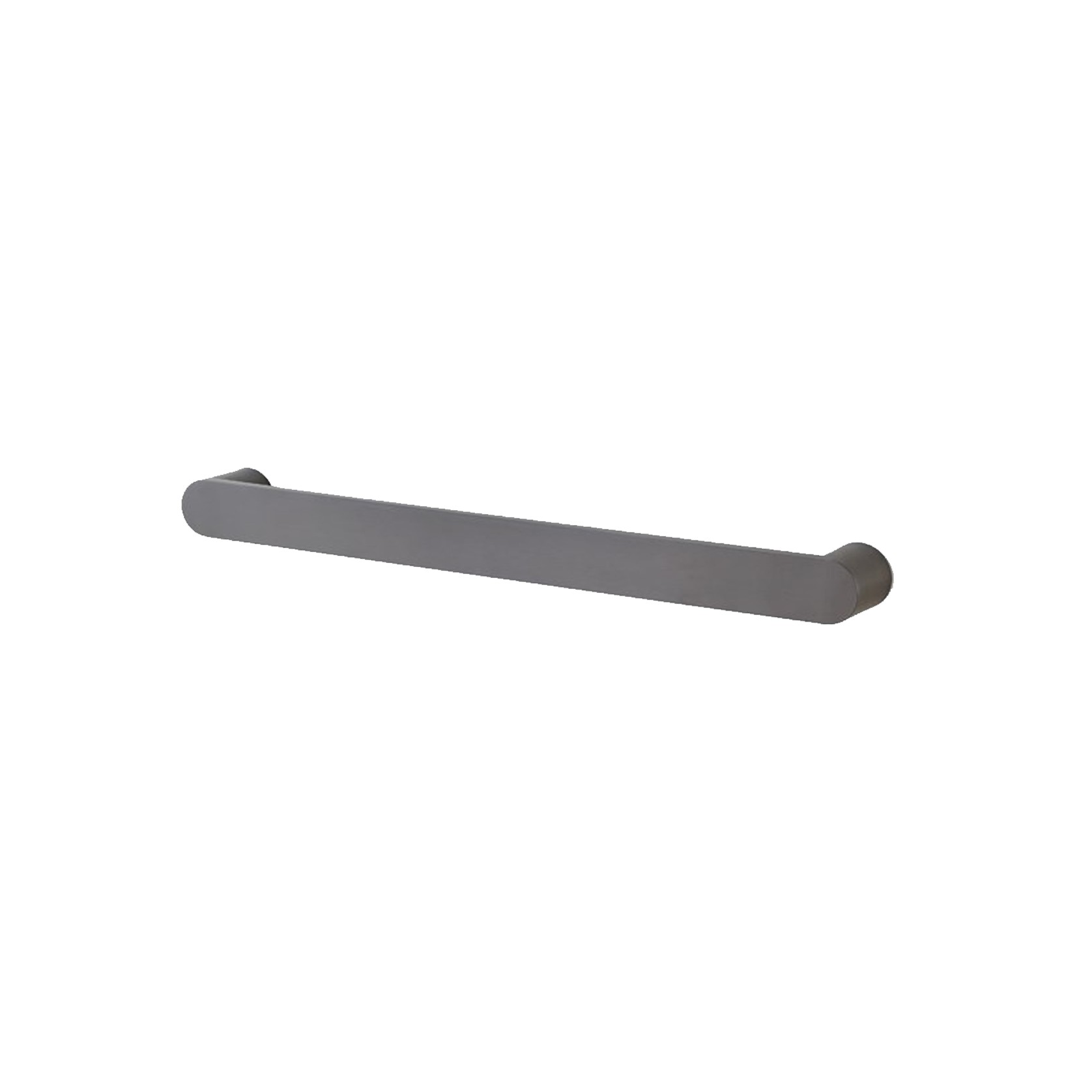 Round Horizontal Heated Towel Rail Gun Metal Grey gallery detail image