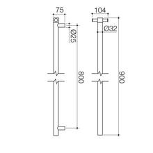 Liano II Heated Towel Rail - Vertical gallery detail image