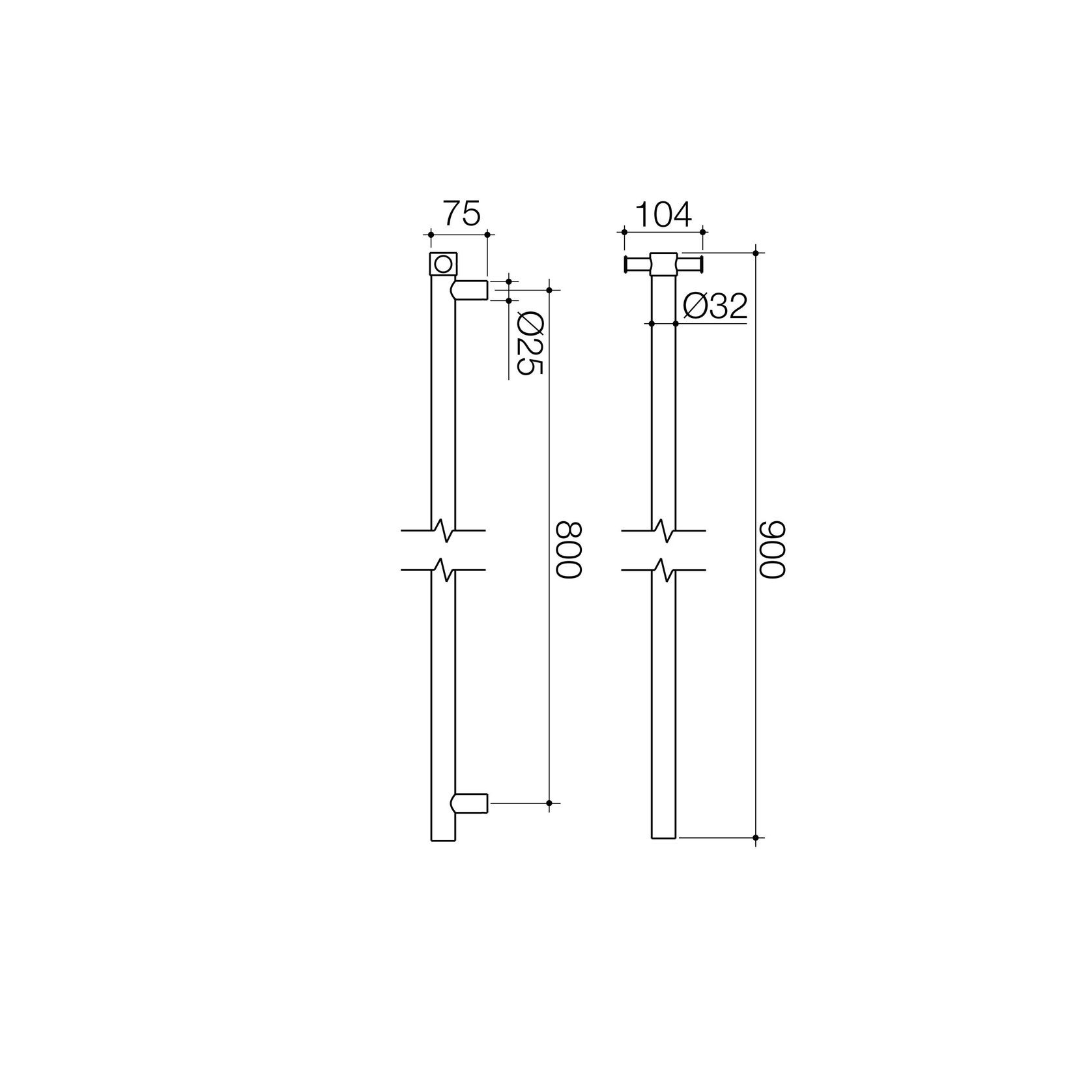 Liano II Heated Towel Rail - Vertical gallery detail image