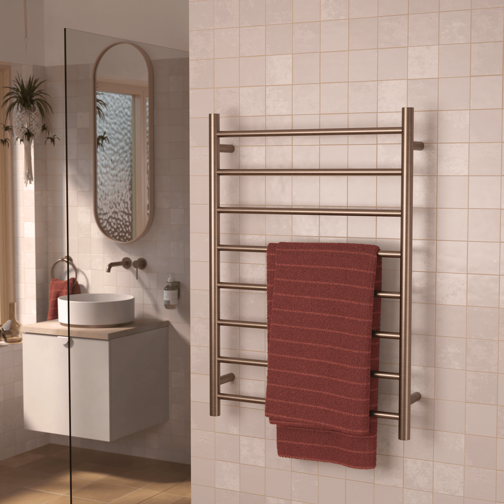 Liano II Heated Towel Ladder gallery detail image