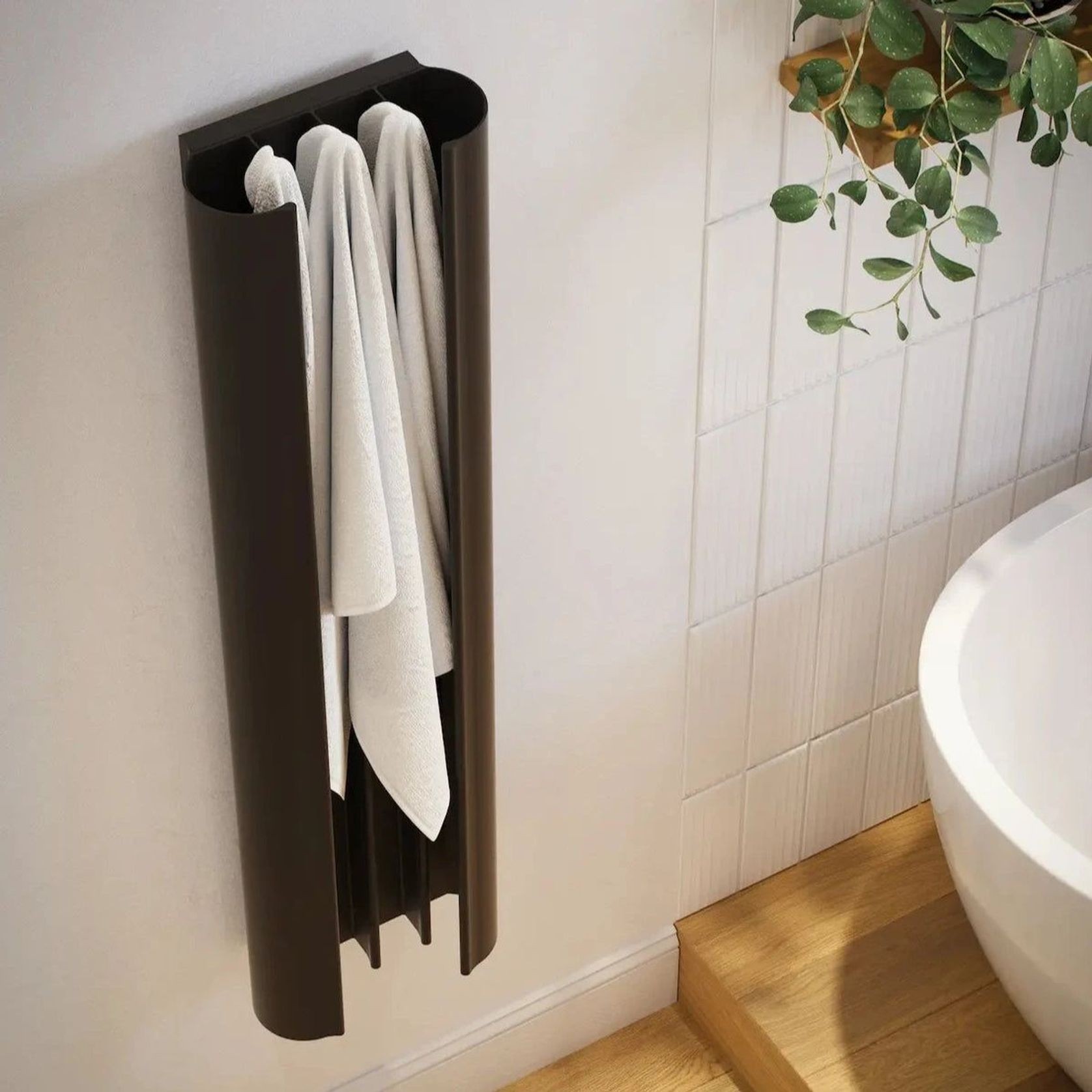 Loop Towel Warmer | Black gallery detail image