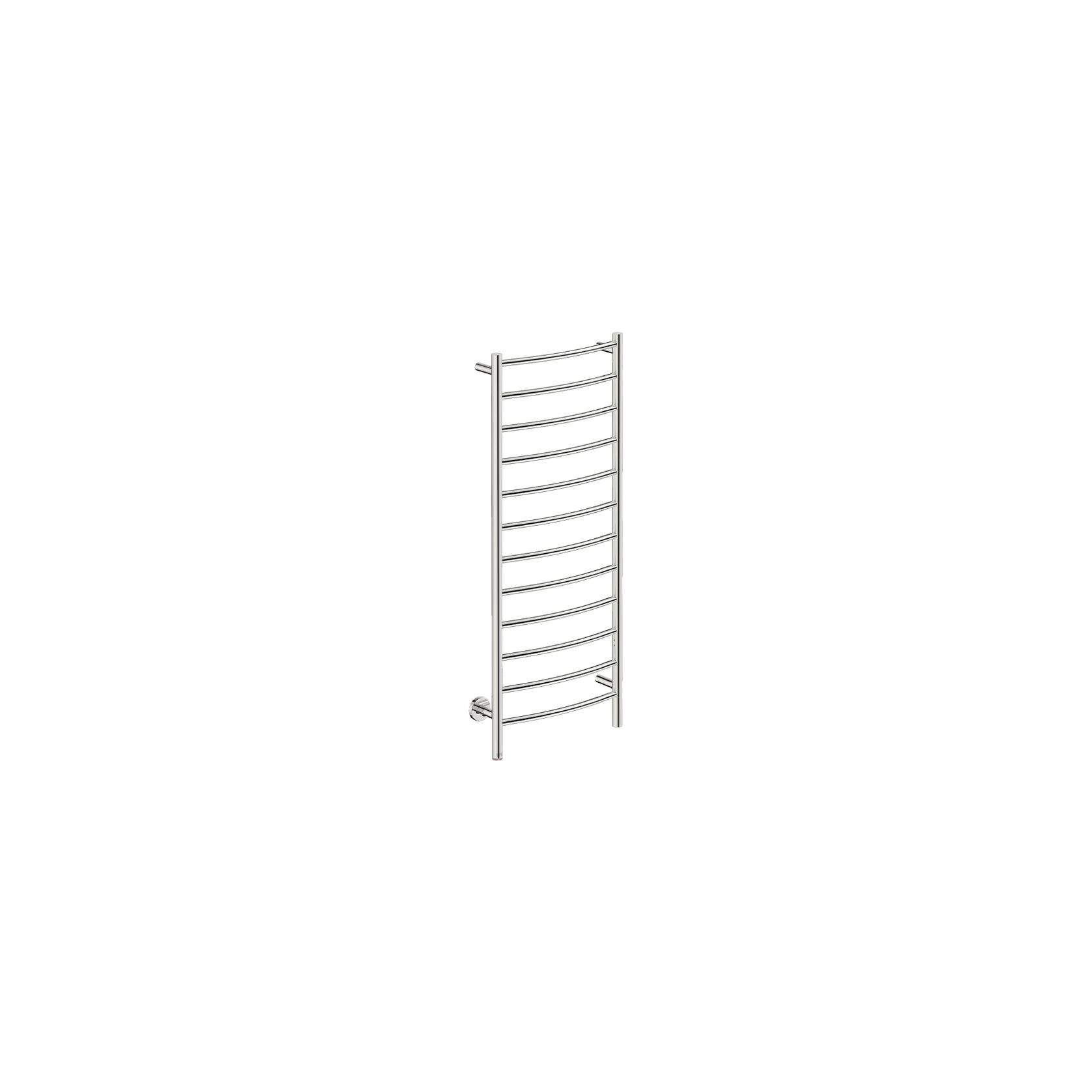 NATURAL 12 Bar 500mm Curved Heated Towel Rail with PTSelect Switch gallery detail image