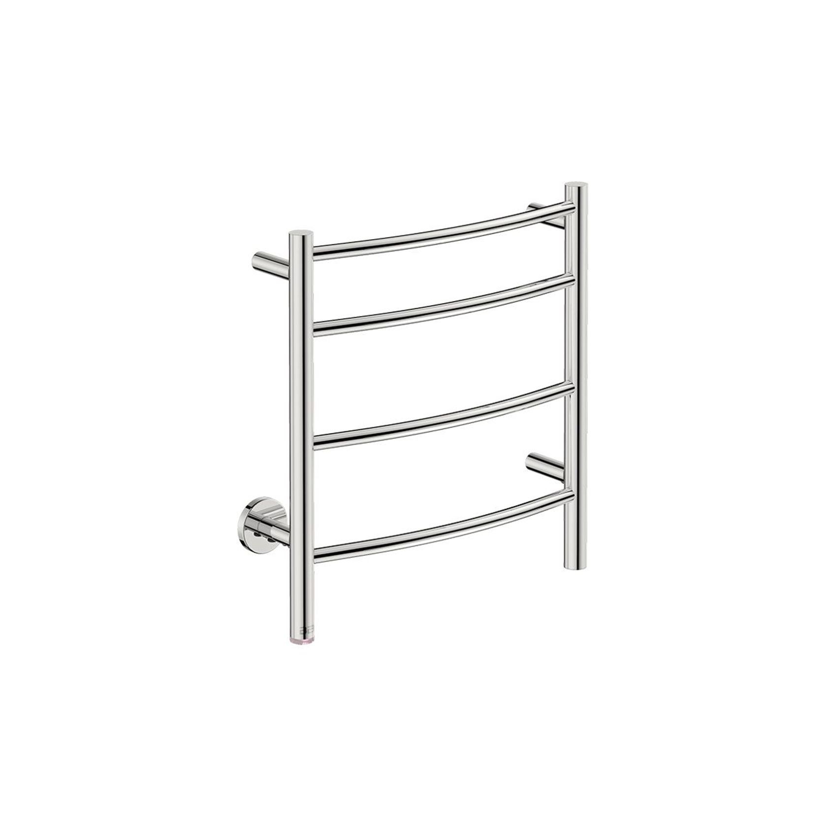 NATURAL 4 Bar 500mm Curved Heated Towel Rail with PTSelect Switch gallery detail image