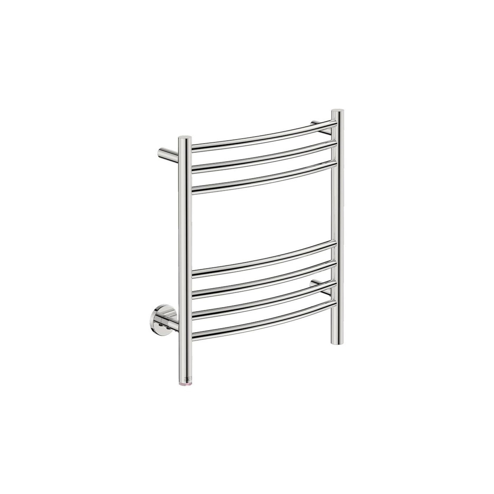 NATURAL 7 Bar 500mm Curved Heated Towel Rail with PTSelect Switch gallery detail image