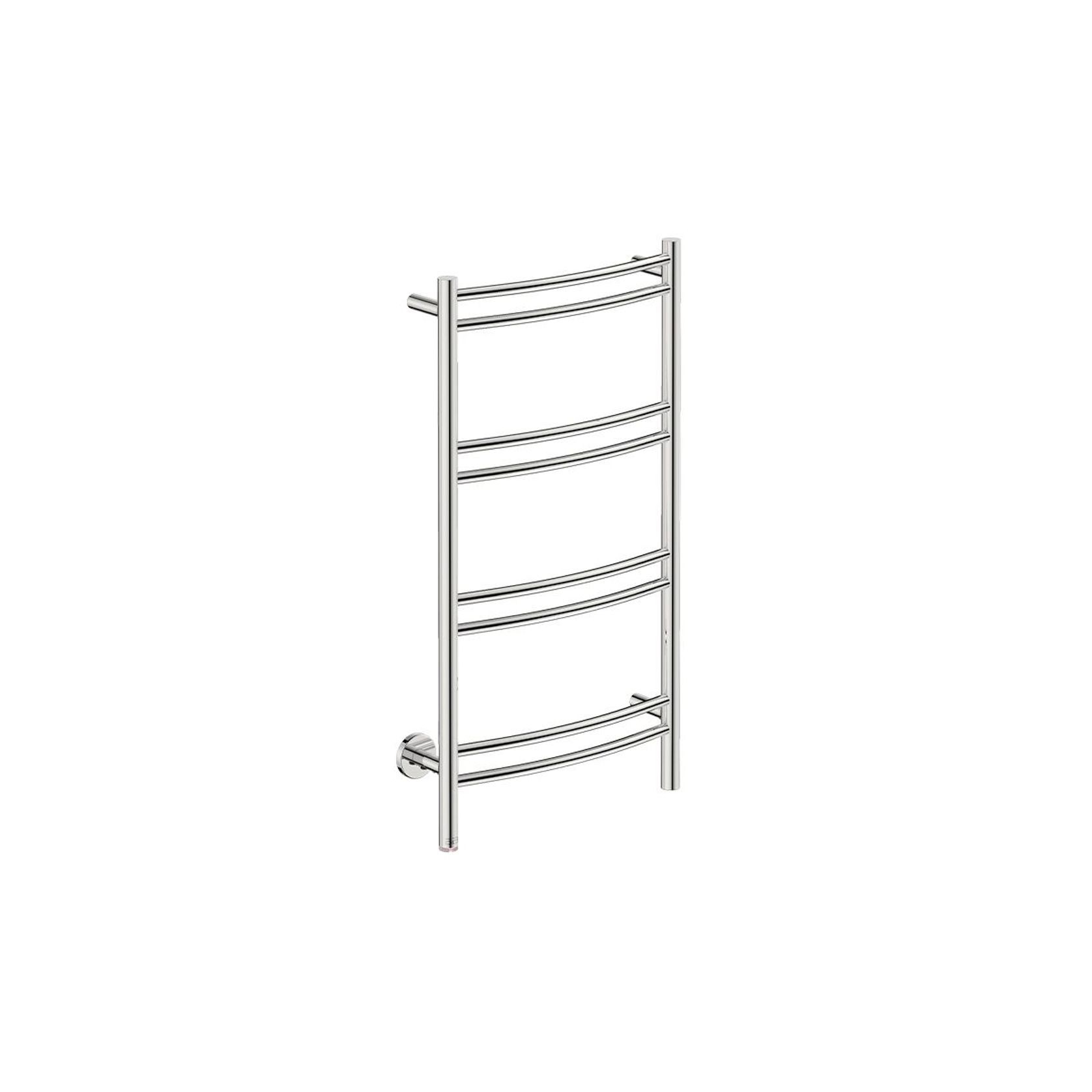 NATURAL 8 Bar 500mm Curved Heated Towel Rail with PTSelect Switch gallery detail image