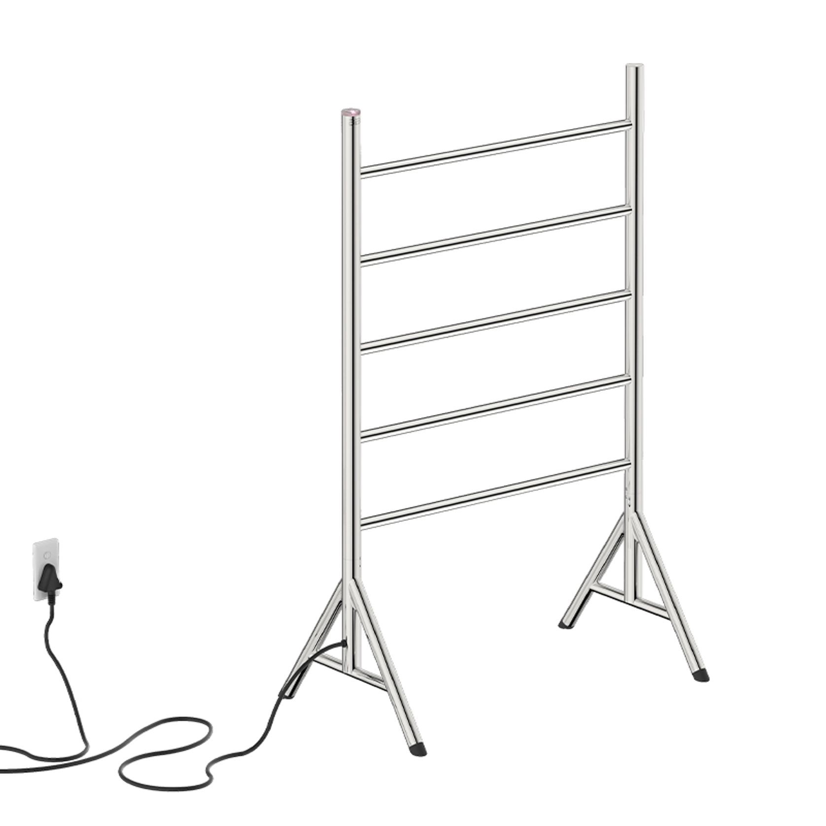 NATURAL FS 5 Bar 650mm Straight Heated Towel Rail with PTSelect Switch gallery detail image