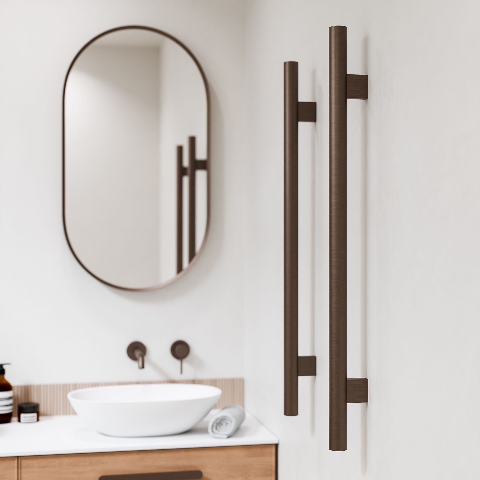 Code Nature 900 Vertical Heated Towel Rail Range gallery detail image