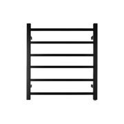 Square Heated Towel Rack 6 Bars Matte Black gallery detail image