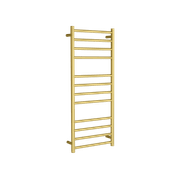 Round Towel Rail 240V 1200 x 500mm Brushed Gold gallery detail image
