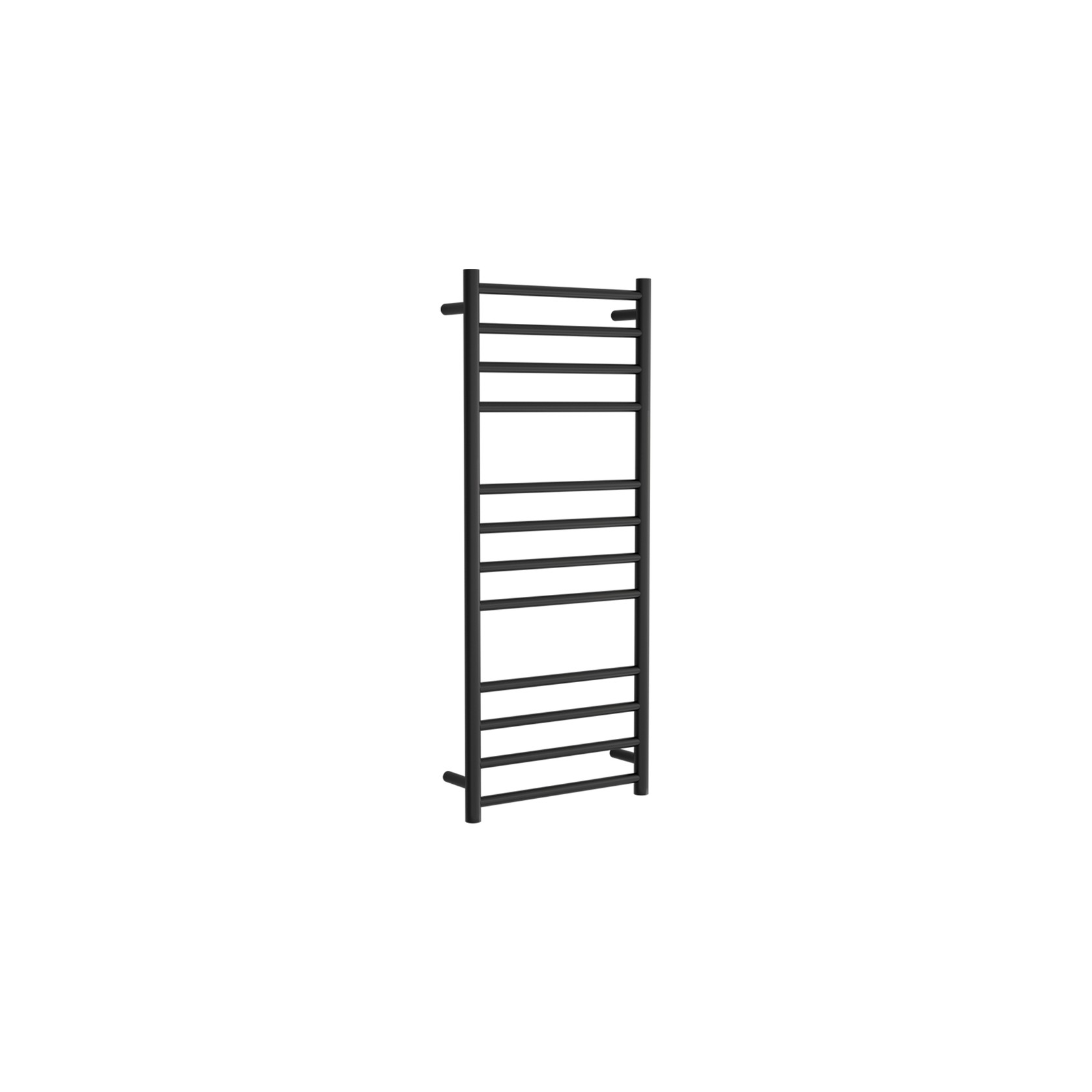 Round Towel Rail 240V 1200 x 500mm Satin Black gallery detail image