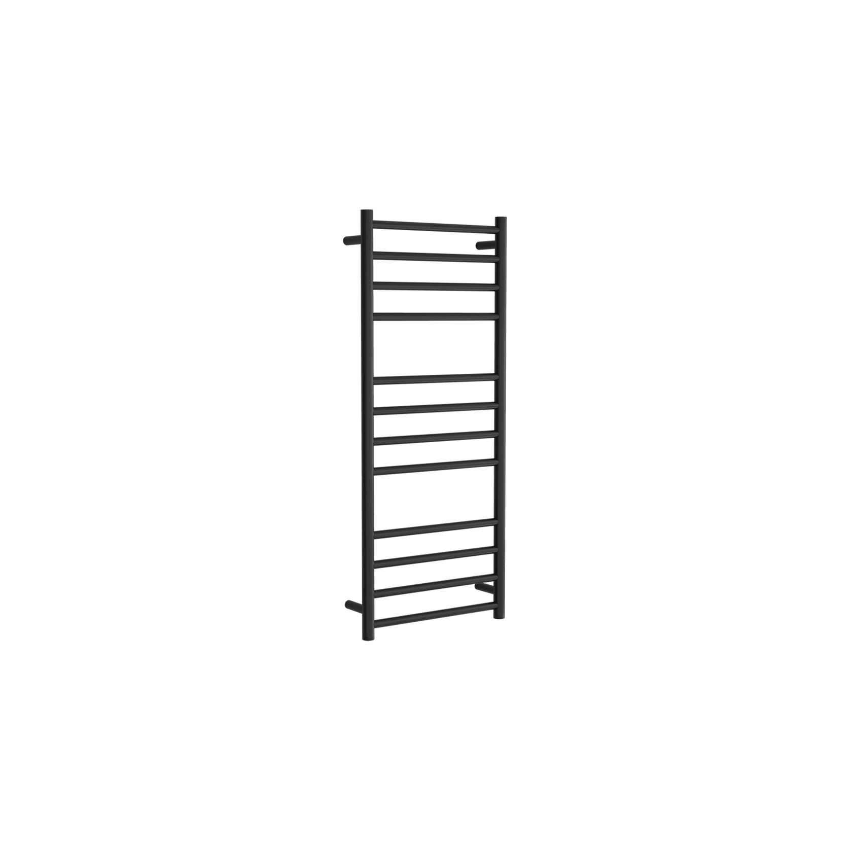 Round Towel Rail 240V 1200 x 500mm Satin Black gallery detail image