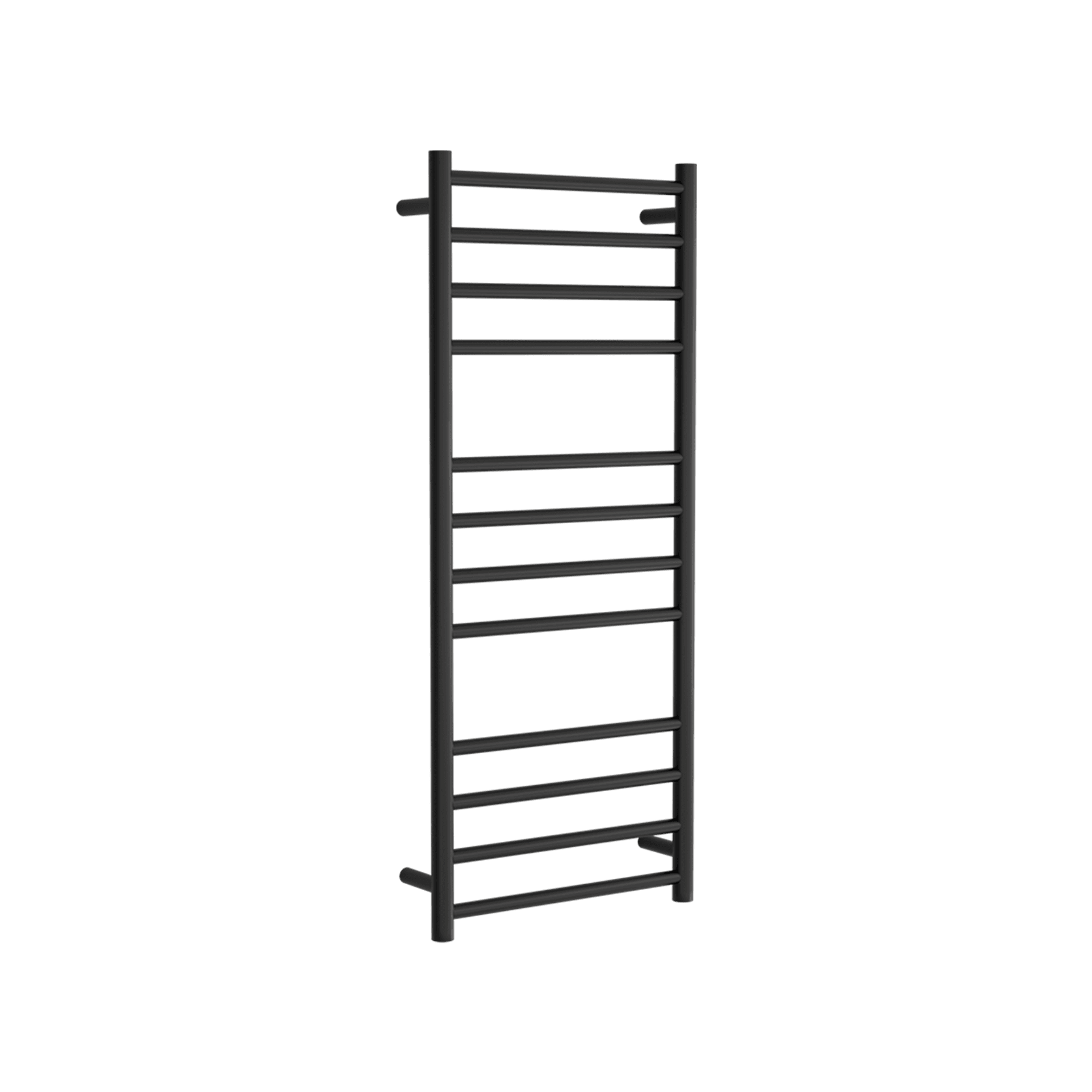 Round Towel Rail 240V 1200 x 500mm Satin Black gallery detail image