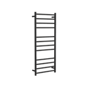 Round Towel Rail 240V 1200 x 500mm Satin Black gallery detail image