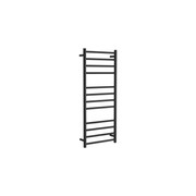 Round Towel Rail 240V 1200 x 500mm Satin Black gallery detail image